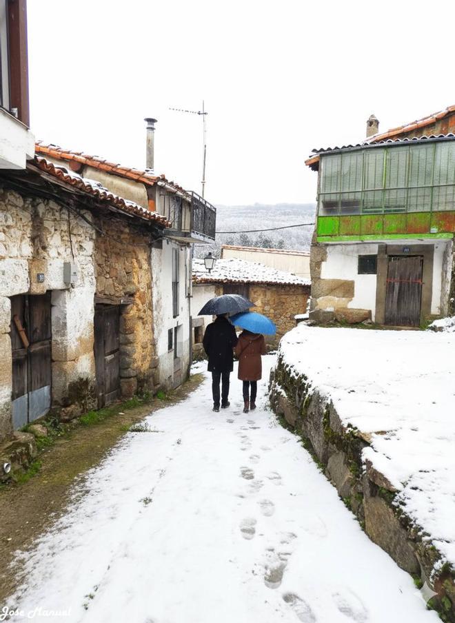 La nieve en el norte de Cáceres
