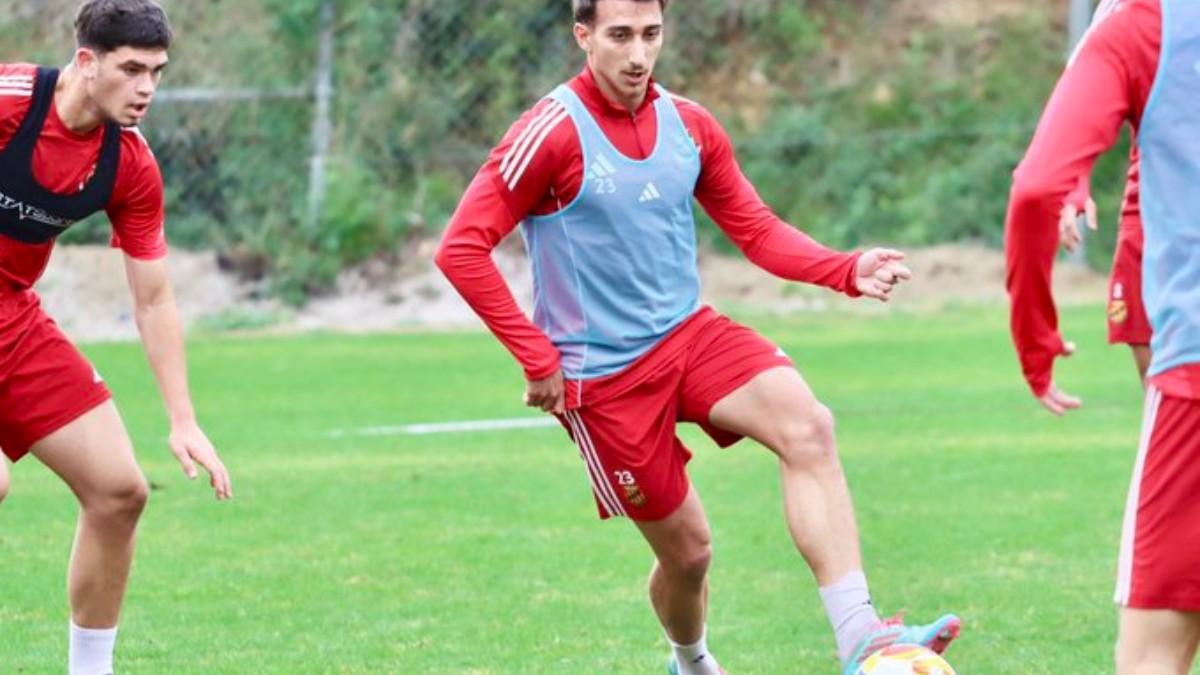 Marcos Baselga, en la última sesión de entrenamiento