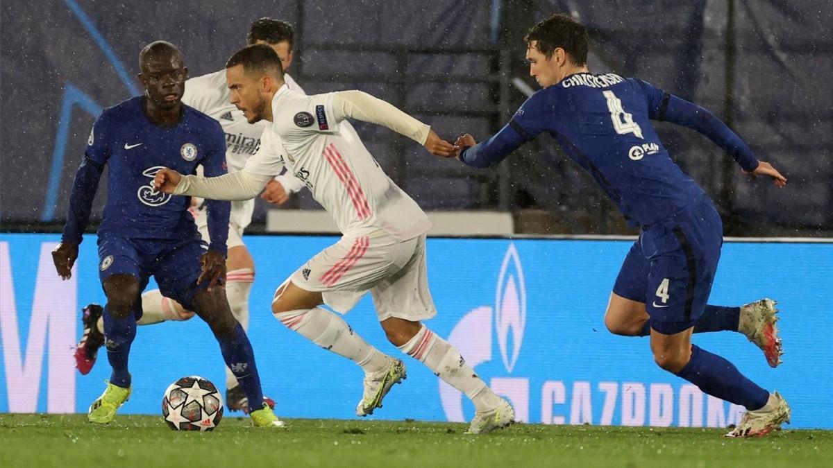 Hazard entró durante la segunda mitad