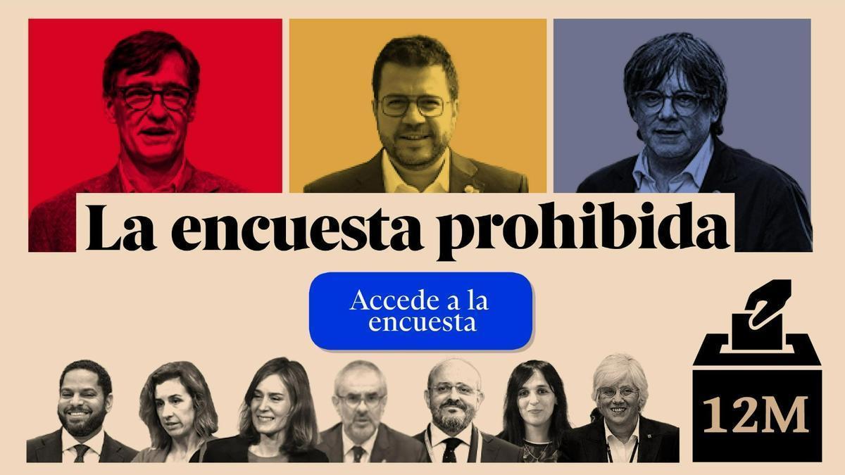 Pulsa en la imagen para acceder a la encuesta prohibida de las elecciones en Cataluña.