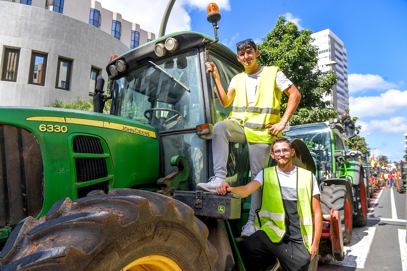 Tractorada del sector primario en Las Palmas de Gran Canaria (21/02/24)