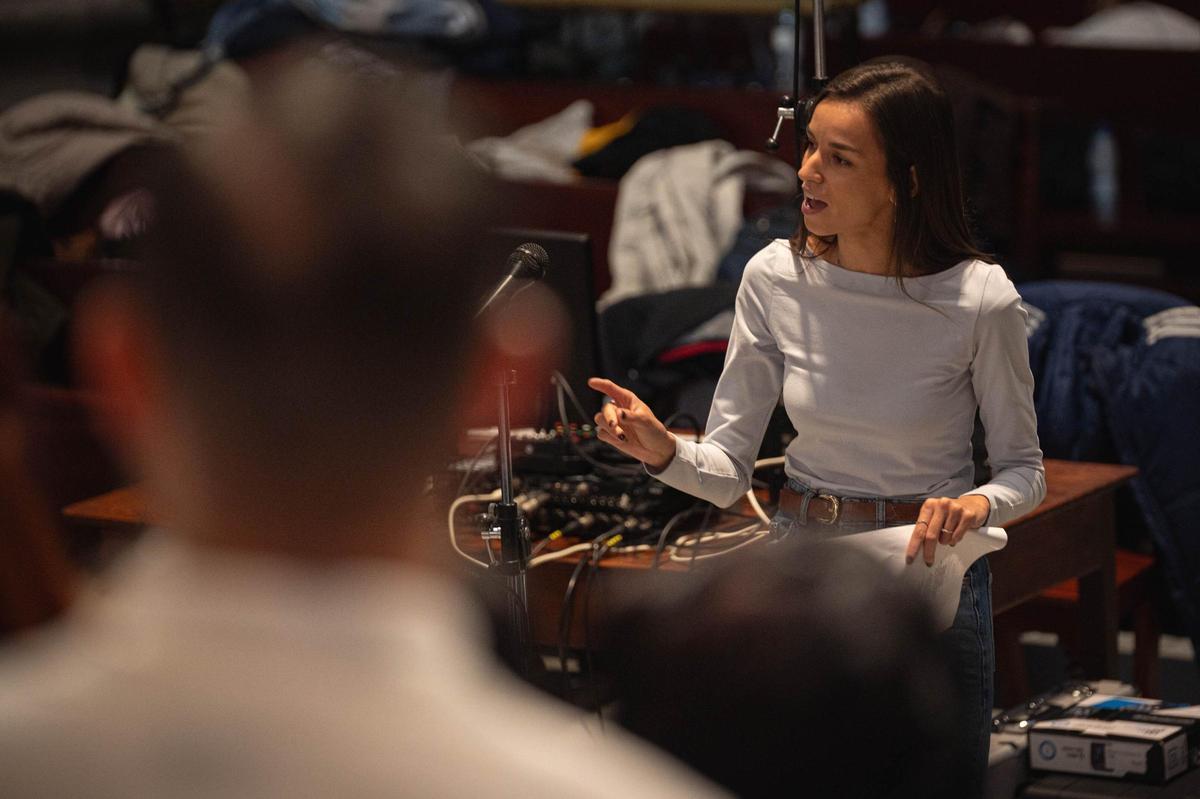 Estefanía Benedicto, directora musical del himno del papa en Tenerife.