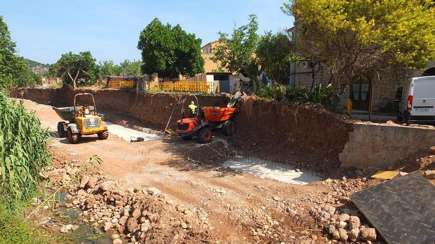El torrent Major de Sóller recupera sus muros de contención tras casi diez años de espera