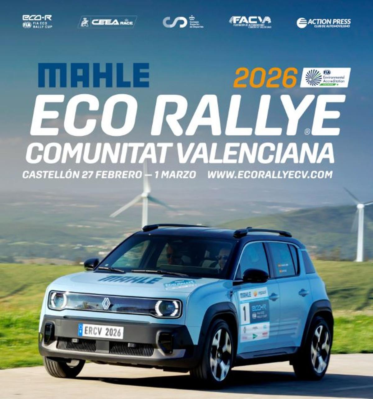 Cartel Mahle eco rallye Comunitat Valenciana