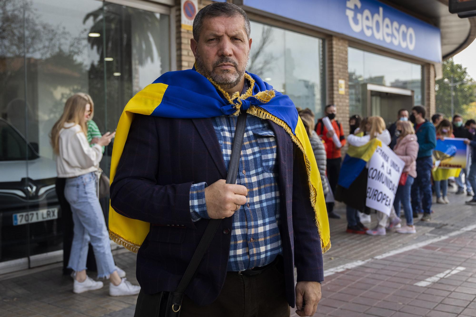 Ucranianos se manifiestan en València contra la invasión rusa