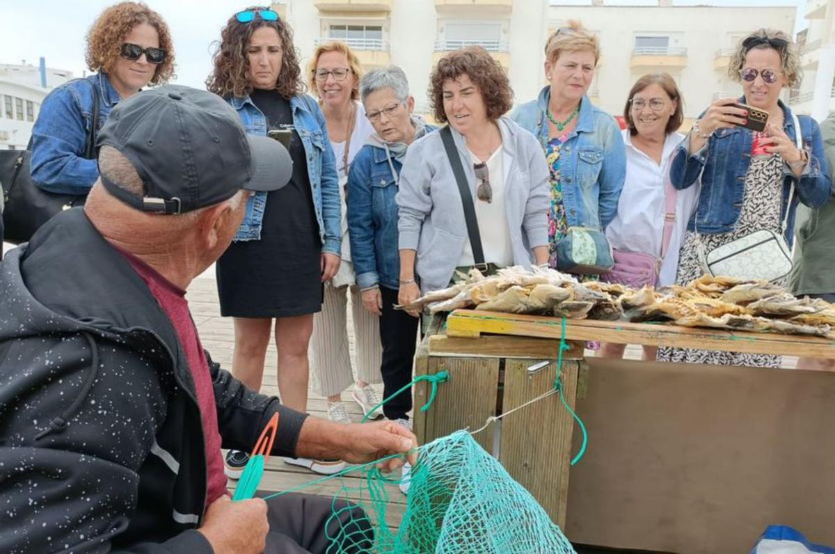 Coñeceron a técnica do secado de peixe en Nazaré /peirao