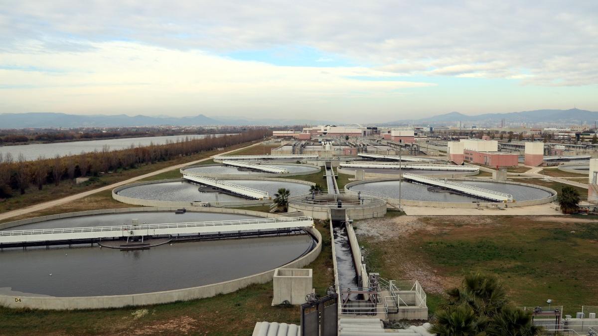 Imagen de las instalaciones de la depuradora del Prat de Llobregat.