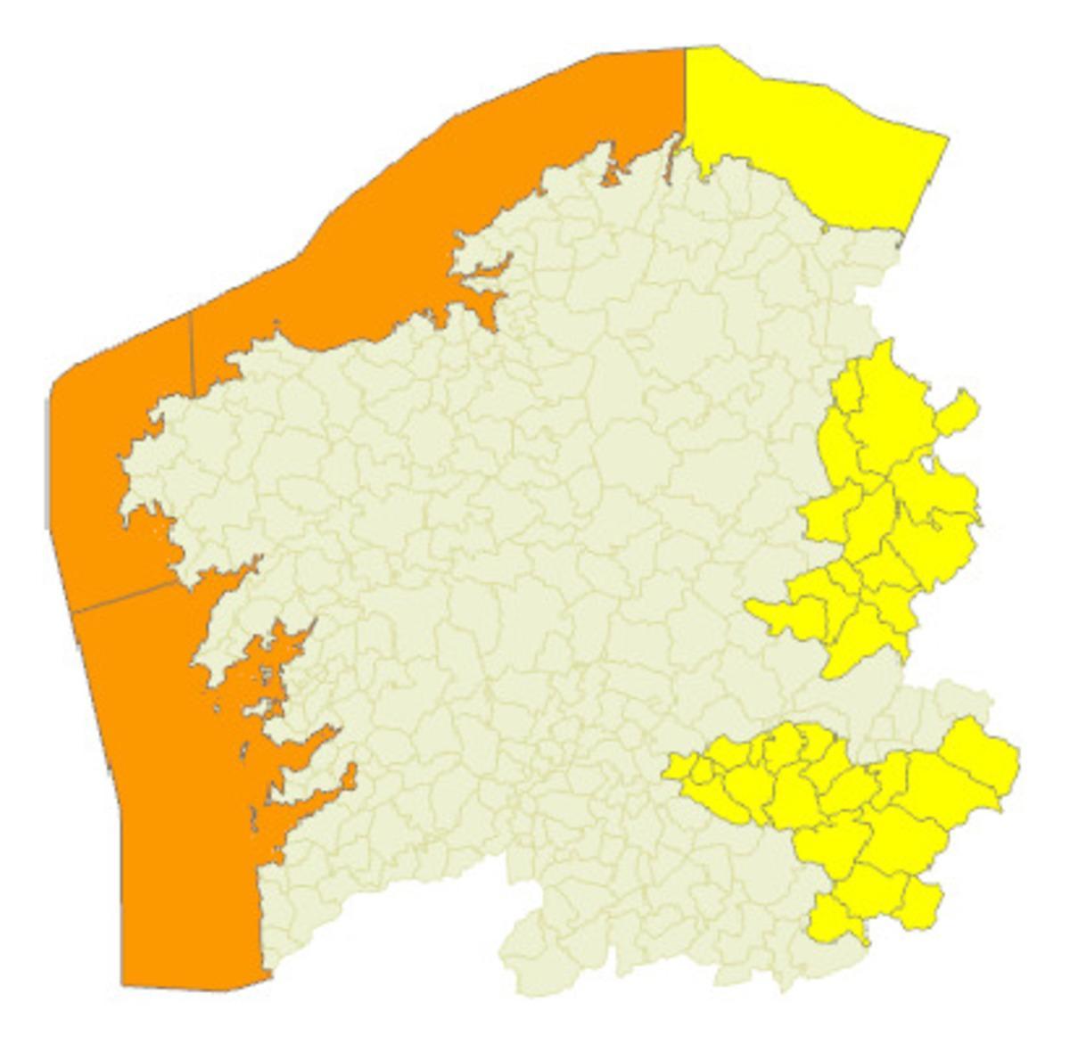 Avisos activos este sábado en Galicia