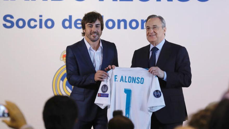 Fernando Alonso, socio de honor del Real Madrid