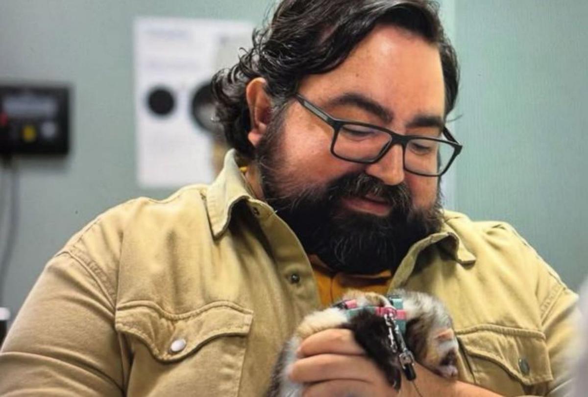 Fran Paz, con su mascota en «Animal».