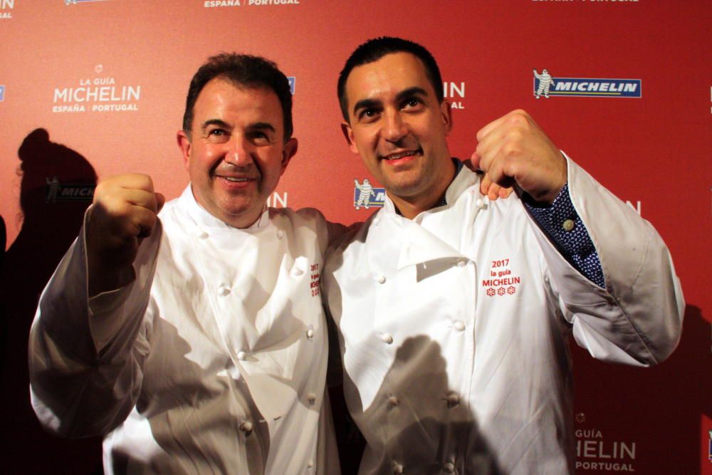 Martín Berasategui i Paolo Casagrande, celebrant la tercera estrella.