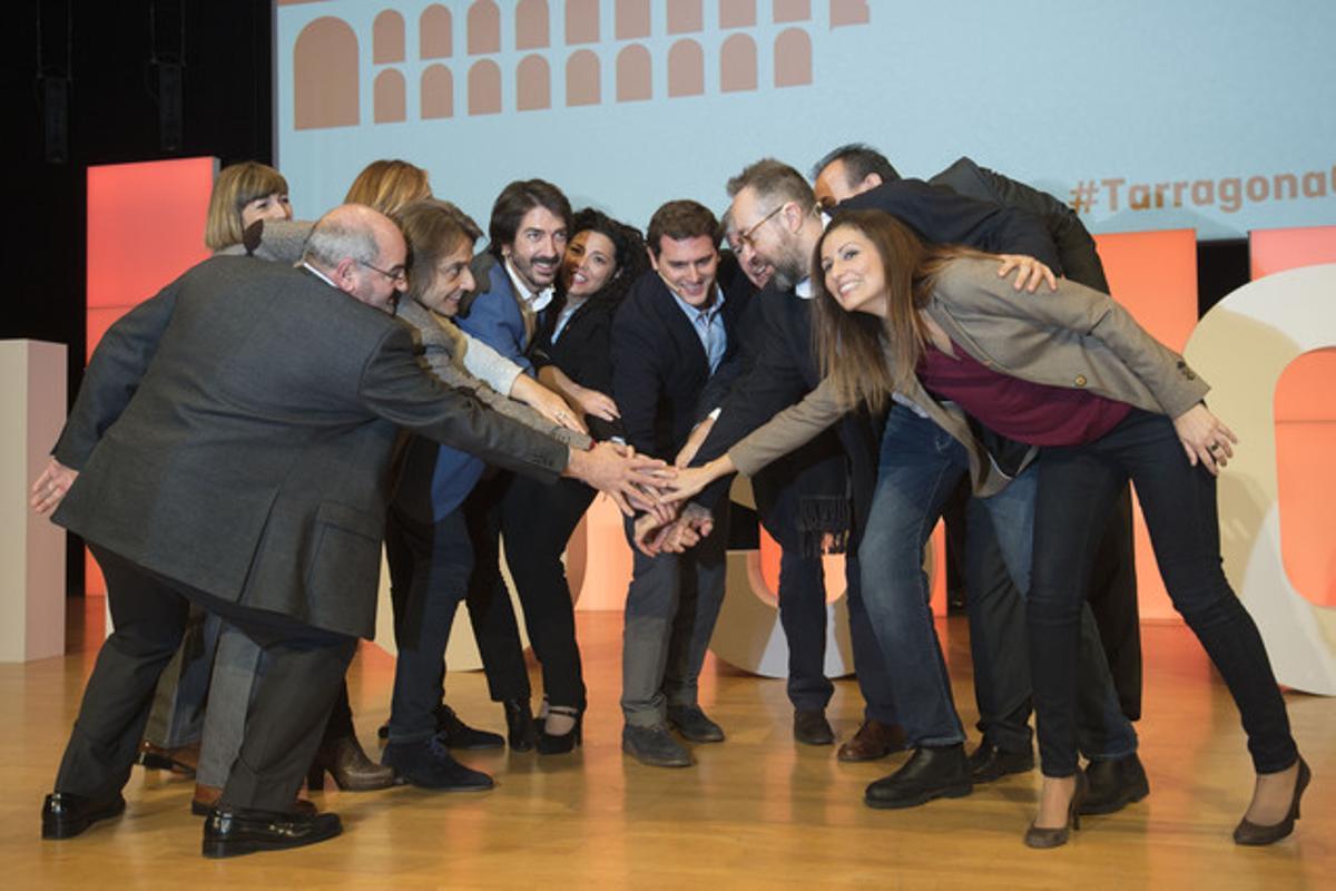 Albert Rivera al final de l’acte de Ciutadans al Palau de Congressos de Tarragona. Albert Rivera al final de l’acte de Ciutadans al Palau de Congressos de Tarragona.
