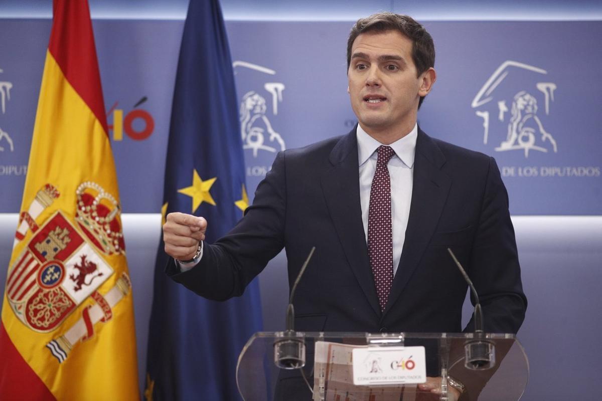 Declaraciones del lÃ­der de Ciudadanos, Albert Rivera, tras la convocatoria del Gobierno de elecciones generales para el 28 de abril de 2019