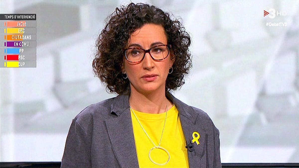 Marta Rovira, en el ’Debat electoral’ de TV-3.