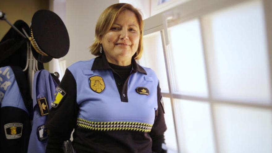 Elena Delgado, jefa de la Policía Local de La Laguna, en las instalaciones de la Jefatura, en la calle Consistorio.