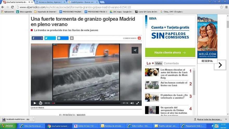 Una fuerte tormenta de granizo golpea Madrid en pleno verano