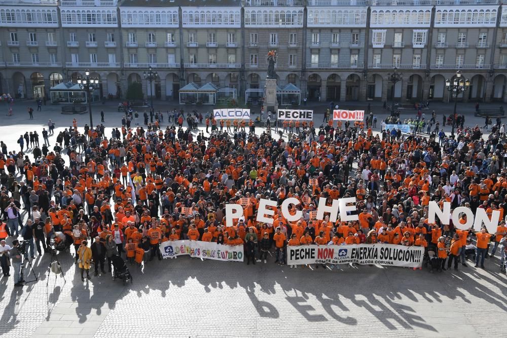 Concentración contra el cierre de Alcoa