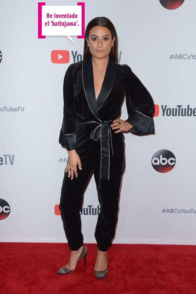 Lea Michele presenta el 'batinjama' en Nueva York