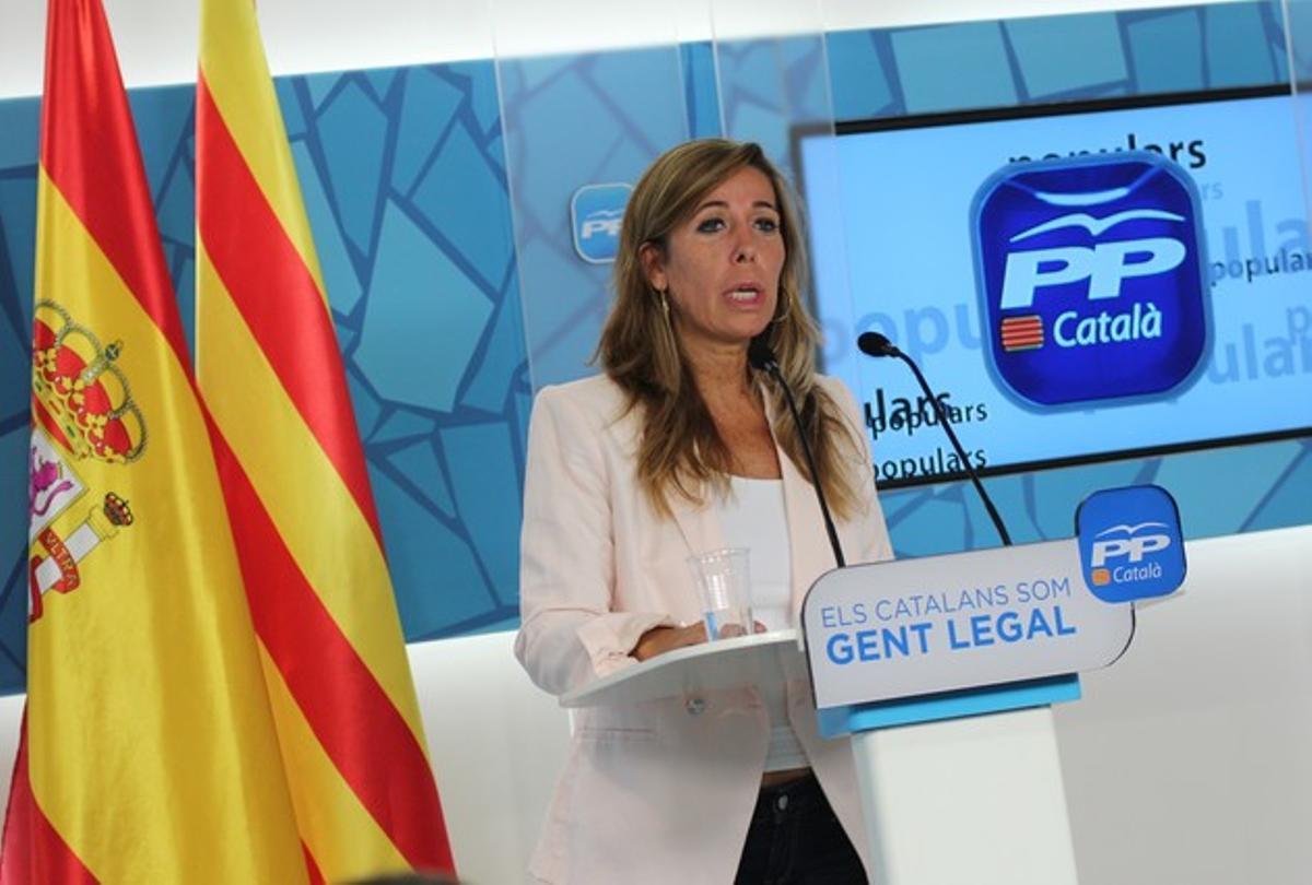 Alicia Sánchez-Camacho, en la sede del PPC. Alicia Sánchez-Camacho, en la sede del PPC.