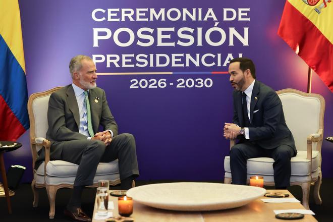 El Rey se reúne con el nuevo presidente de Colombia, aliado de Abascal, y Albares le tiende la mano