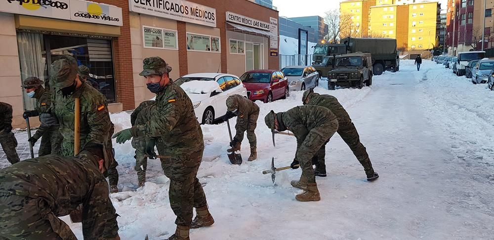 La Brigada "Guzmán el Bueno" X en las tareas de apoyo en la provincia de Toledo, tras el temporal Filomena