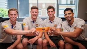 Araujo i De Jong, nous capitans del Barça junt amb Sergi Roberto i Ter Stegen