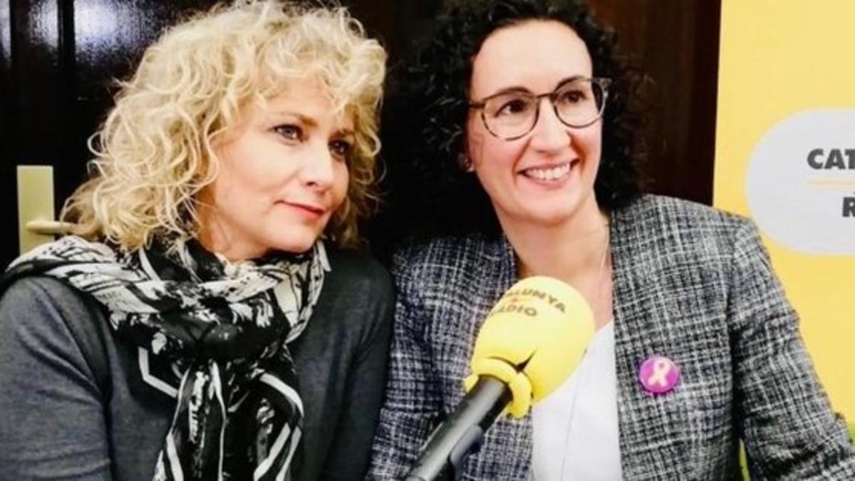 Marta Rovira y Mònica Terribas, durante su entrevista en Ginebra