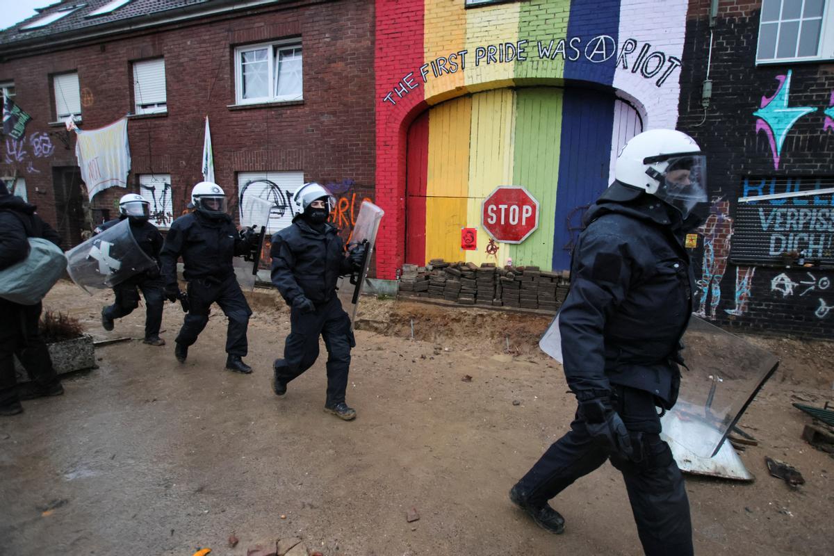 Protesta contra una mina de carbón en Alemania