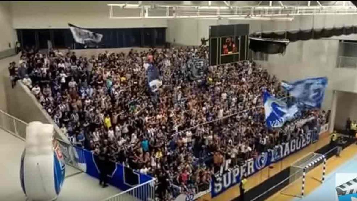 La afición del Porto durante el partido Porto - Benfica