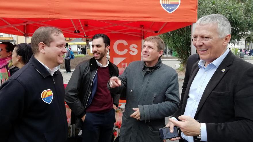 Héctor Amelló a la plaça Catalunya de Girona