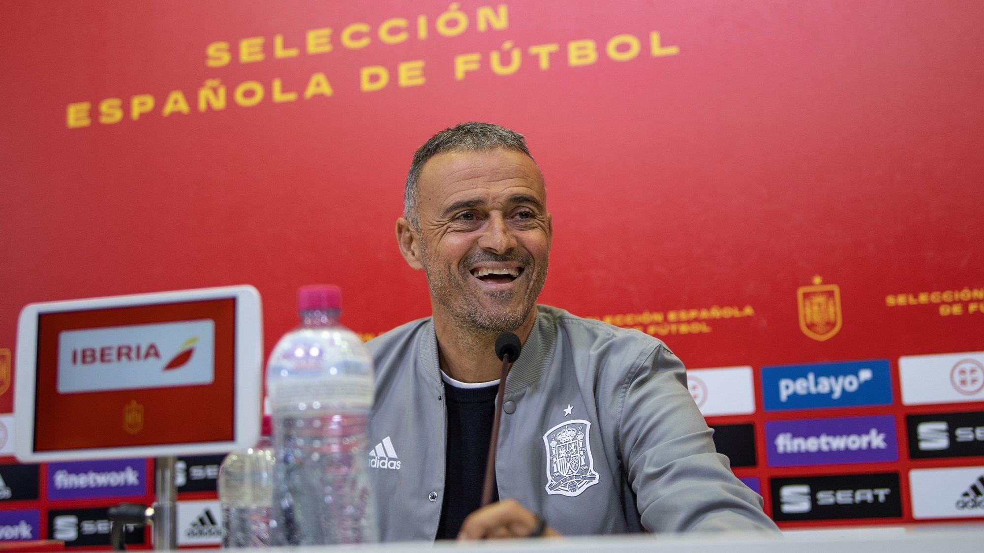 Luis Enrique, en la rueda de prensa.