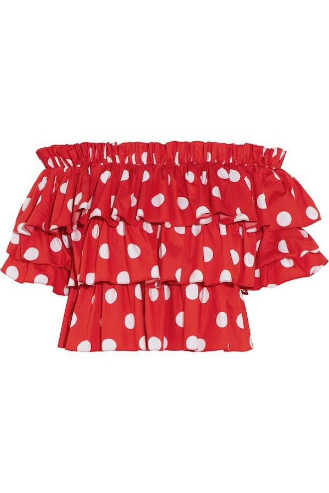 'Shopping' rojo: La blusa flamenca