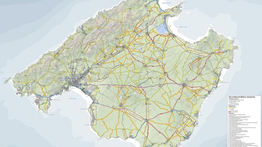 Die Farben markieren die Sicherheit der Straßen für Radfahrer.