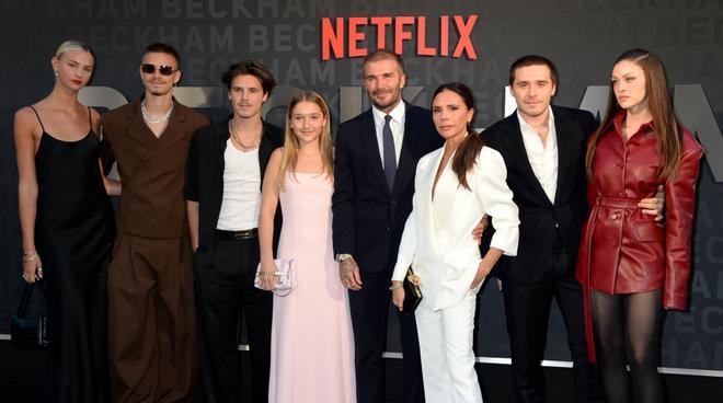 La familia Beckham, al completo