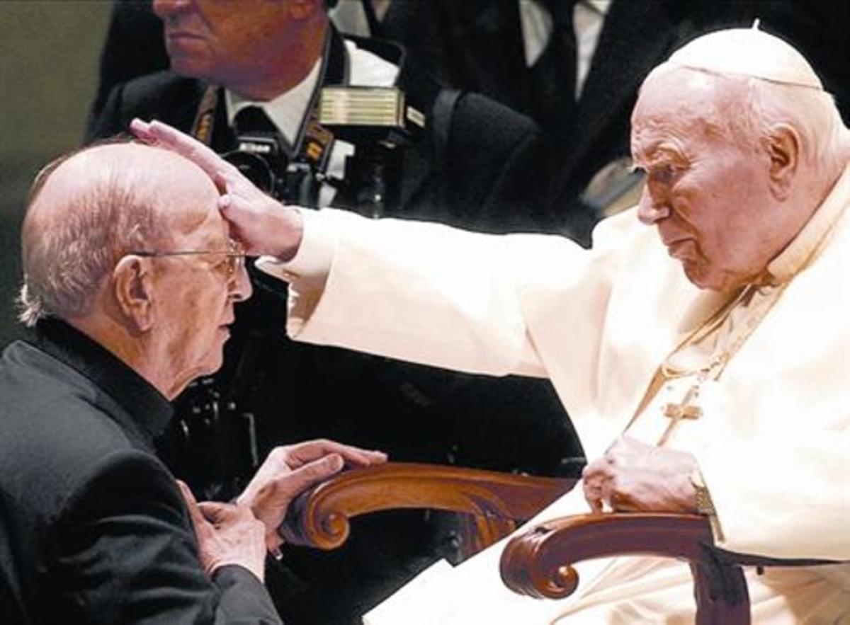 Benedicció 8 Joan Pau II i Marcial Maciel, en una imatge del 2004.