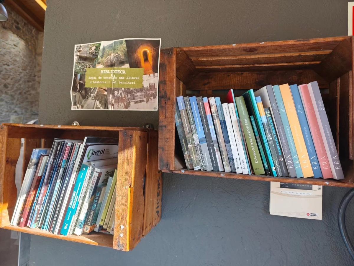 Llibres a la nova biblioteca del parc