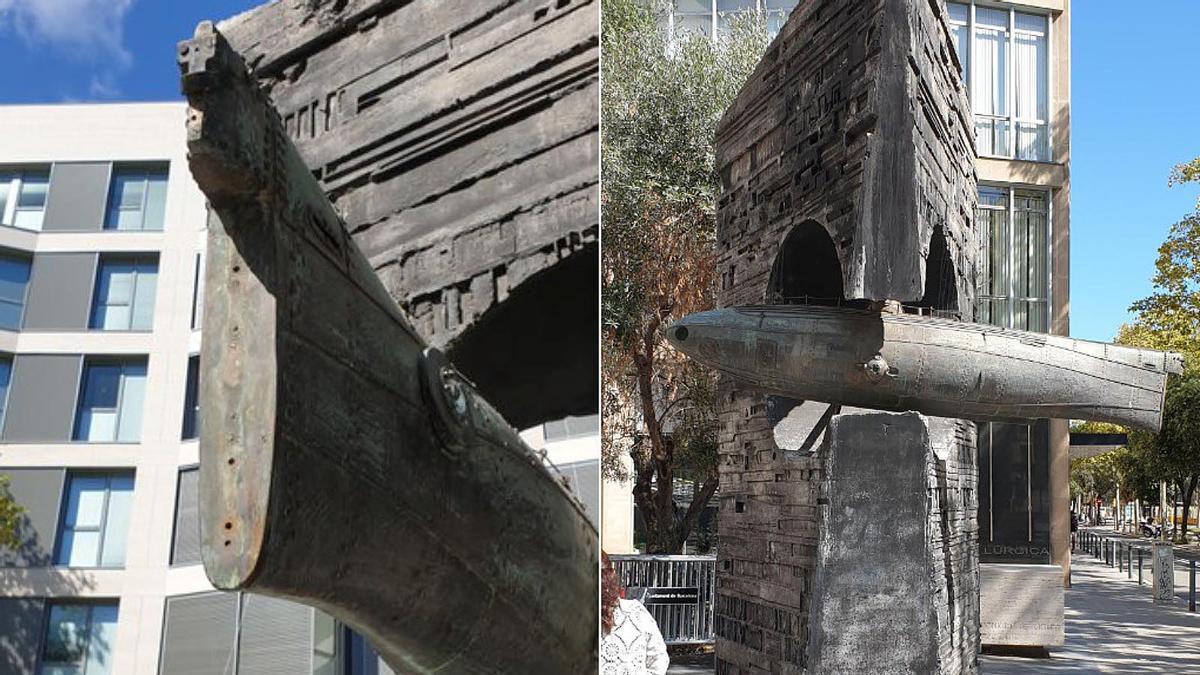 Arrenquen l’hèlix del monument de Subirachs dedicat a Monturiol a Barcelona