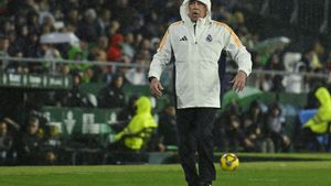 El entrenador del Real Madrid, Carlo Ancelotti, en el partido de entre el Betis y el Real Madrid en el estadio Benito Villamarín
