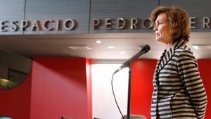 Carmen Calvo acusa el PP de crear una inestabilidad insoportable cuando no gobierna.