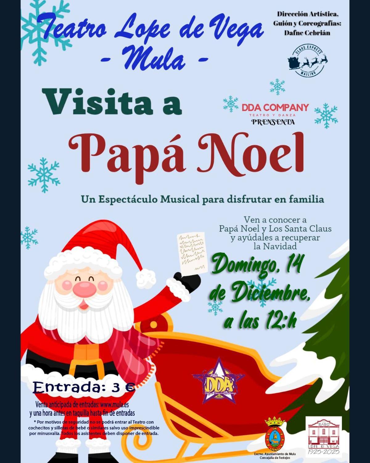 Cartel del musical Visita a Papá Noel