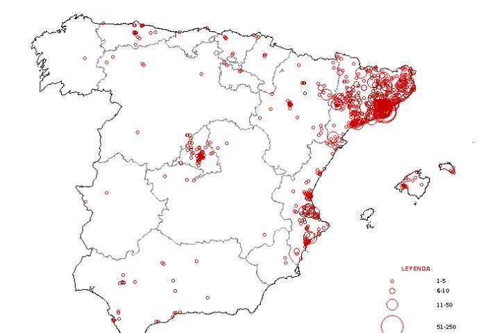 Distribucion Geografica De Apellidos En España