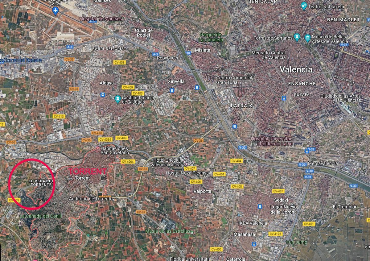 Unicaicón de la zona a subasta.