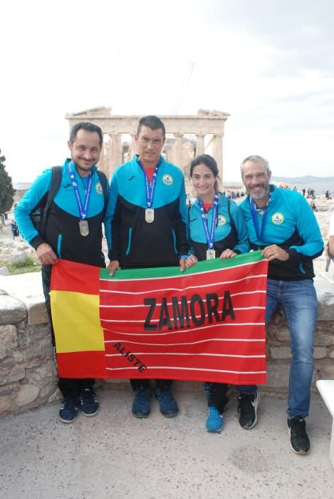 Los alistanos en la maratón de Atenas.