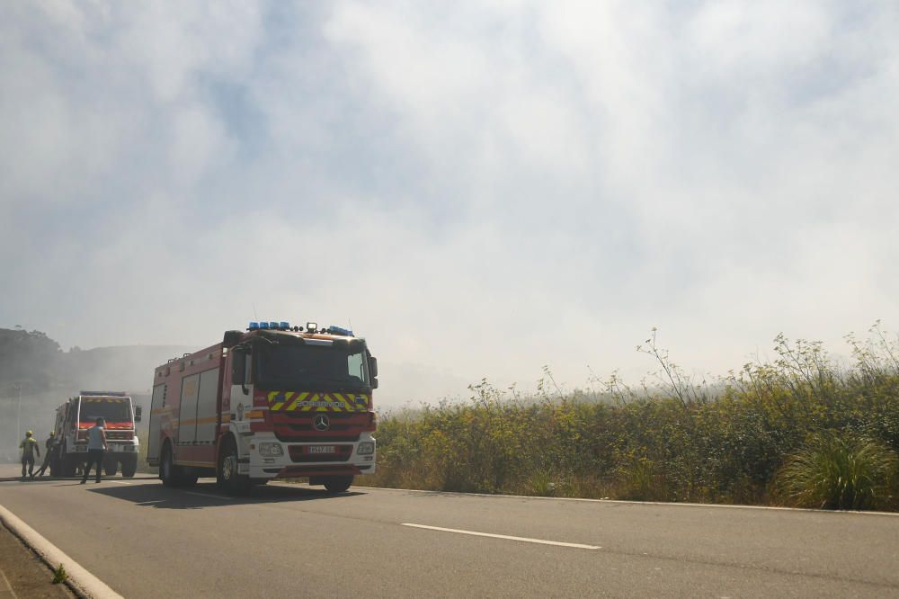 Un incendio en Visma, el segundo en ocho días, calcina 16.000 metros cuadrados.