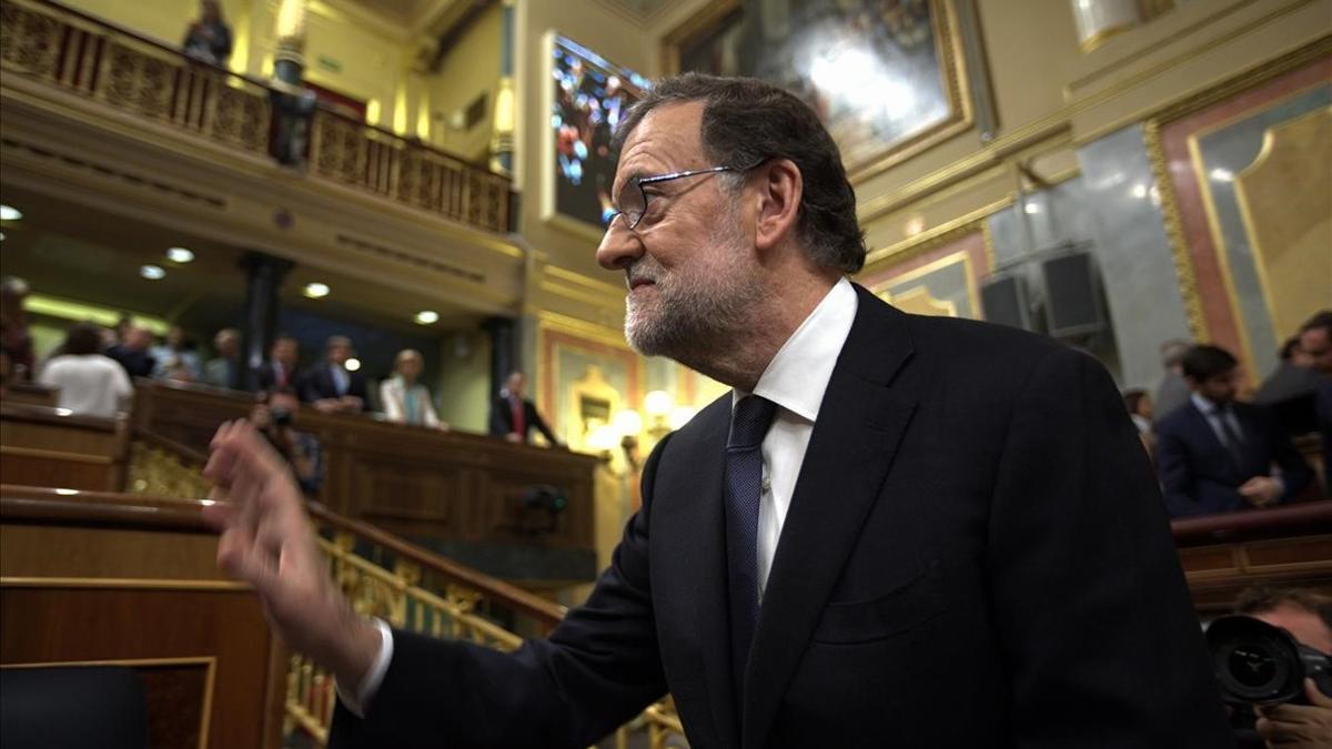 El aspirante a la reelección, Mariano Rajoy, en la segunda votación de su investidura que puede ser la definitva.