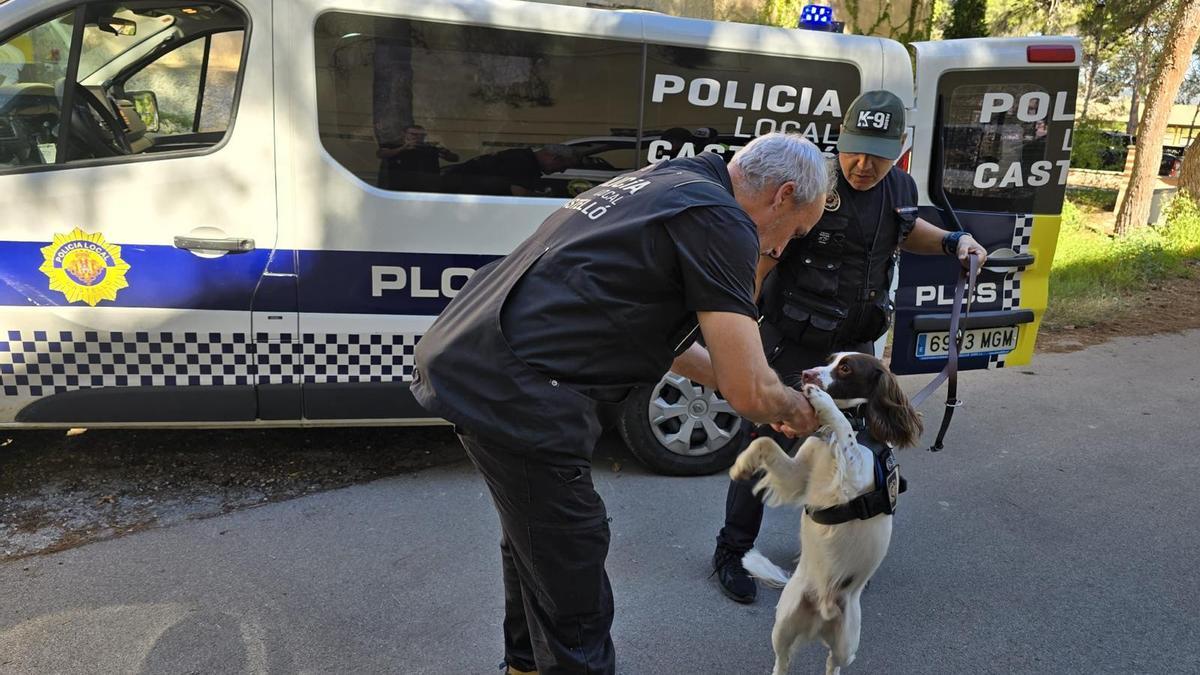 Uno de los agentes caninos que han participado en la jornada formativa.
