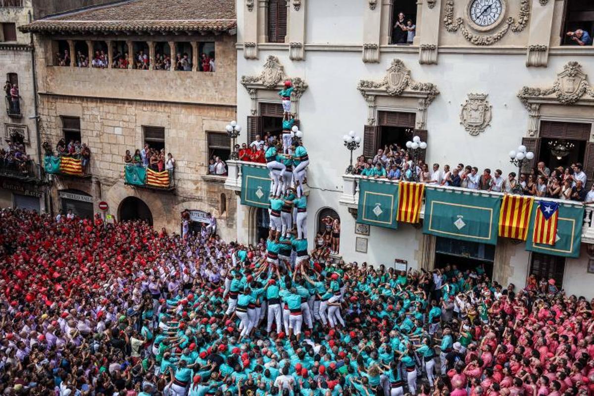 Los Castellers de Vilafranca, en una imagen de archivo de la Diada de Sant Fèlix 2023.