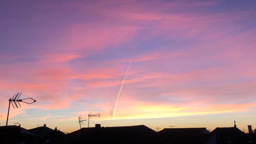 Cielo a primera hora de esta mañana.