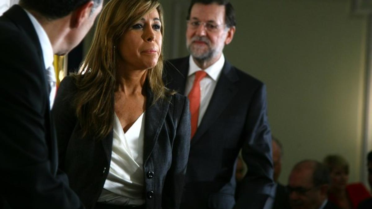 Sánchez-Camacho, junto a Rajoy, en una visita reciente a Madrid.