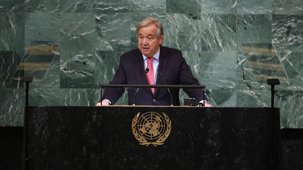 El Secretario generals de las Naciones Unidas, Antonio Guterres, en su discurso de apertura de la Asamblea General de Naciones Unidas.